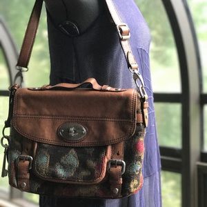 Fossil Maddox Tapestry Flap Convertible Crossbody